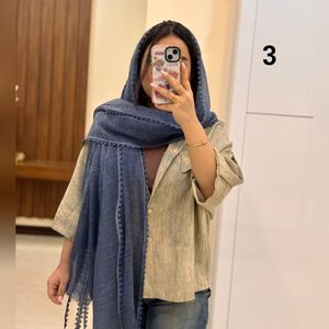 خرید اینترنتی شال کنفی بهاره دانتل شکوفه