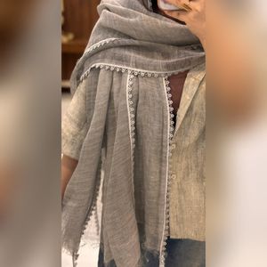 خرید اینترنتی شال کنفی بهاره دانتل شکوفه