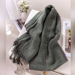 خرید اینترنتی شال کنفی بهاره دانتل شکوفه