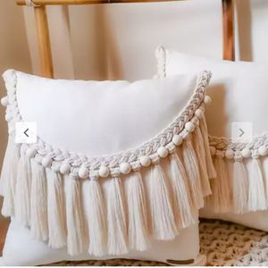 کاور کوسن مکرومه با مهره چوبی آرت بیوتی