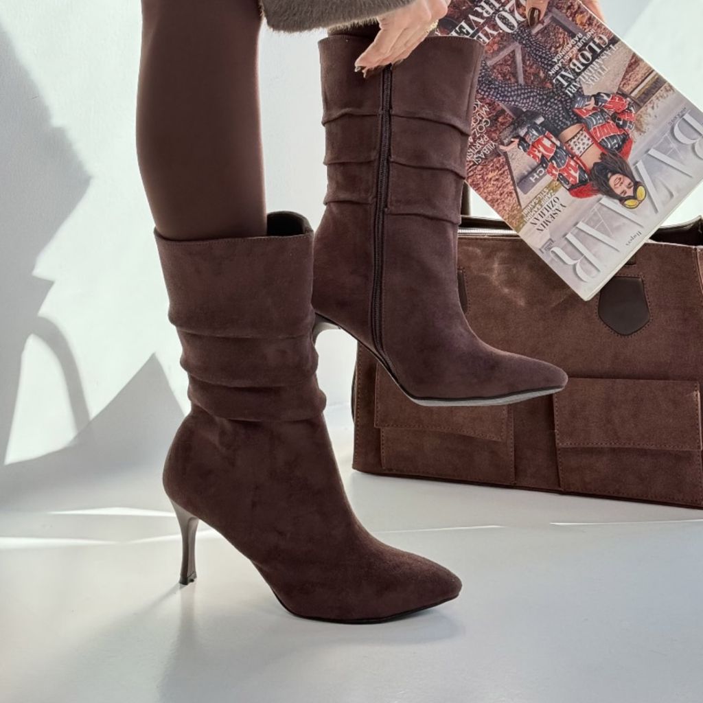 خرید اینترنتی بوت اسلاچ پاشنه بلند 141131