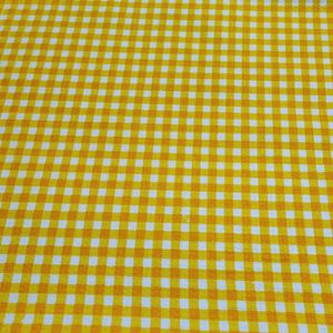 قیمت ارزان پارچه آشپزخانه تمام پنبه عرض 1.5 مدل چهارخانه زرد