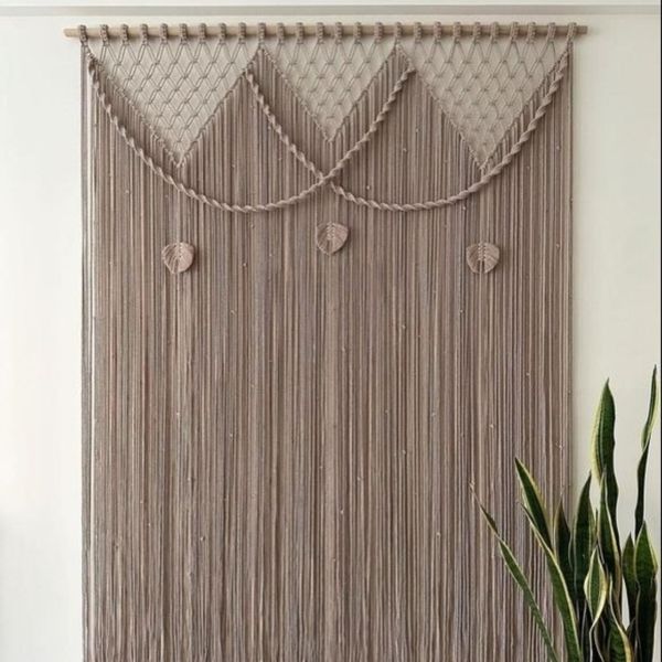 پرده مکرومه طرح روستیک