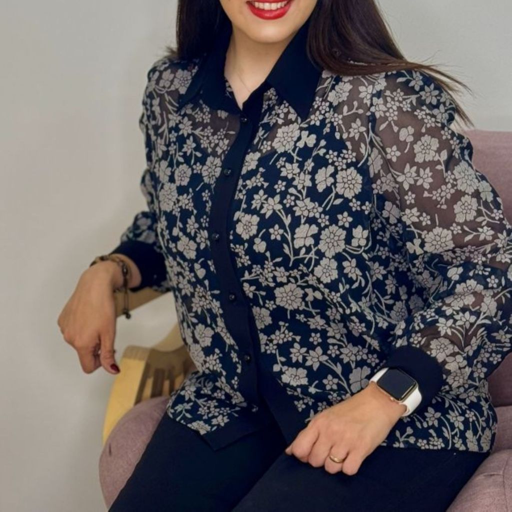 قیمت شومیز حریر گلدار