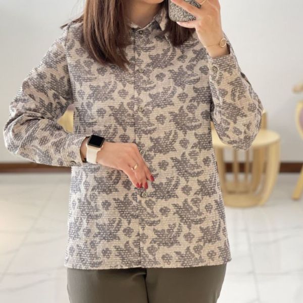 شومیز کتان پوپلین