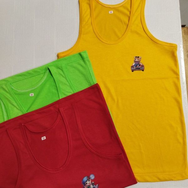 زیرپوش رکابی رنگی بچگانه سایز 10