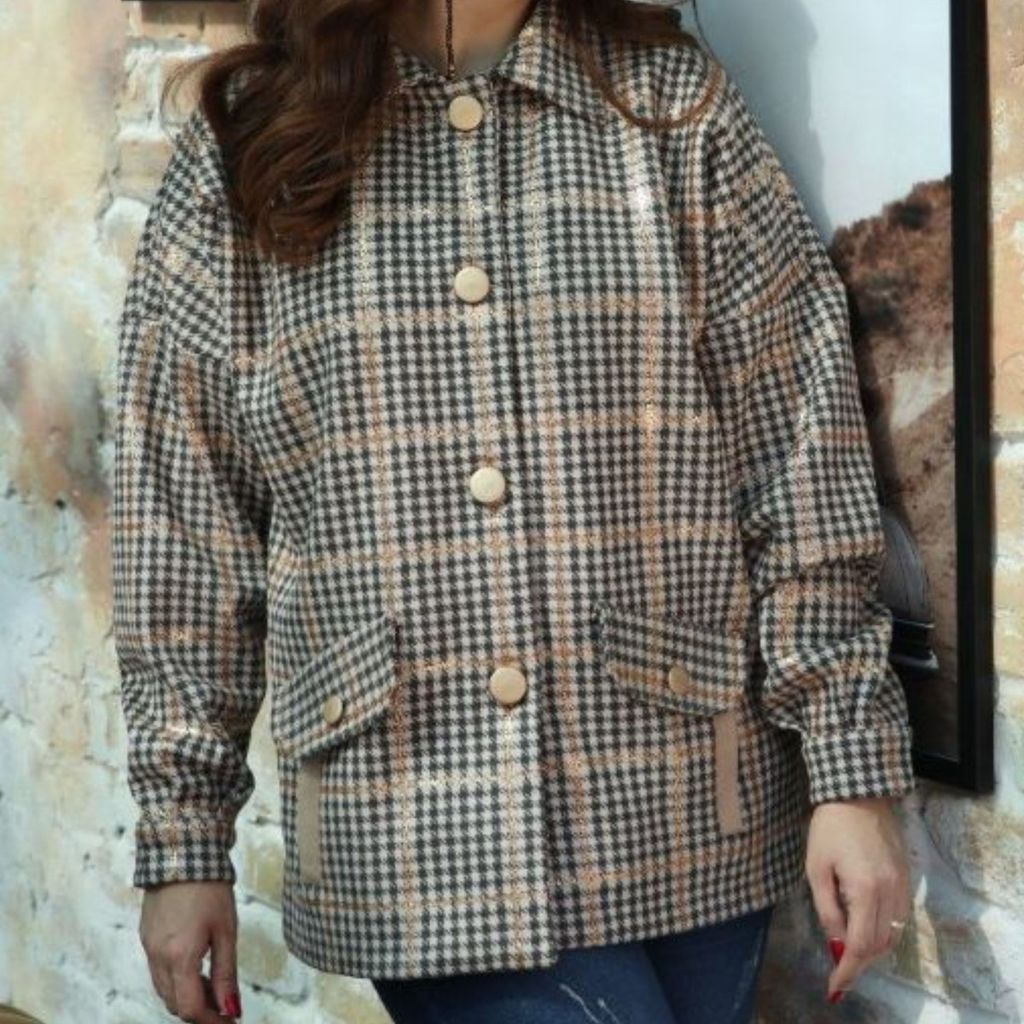 خرید اینترنتی پالتو جیر شاین دار