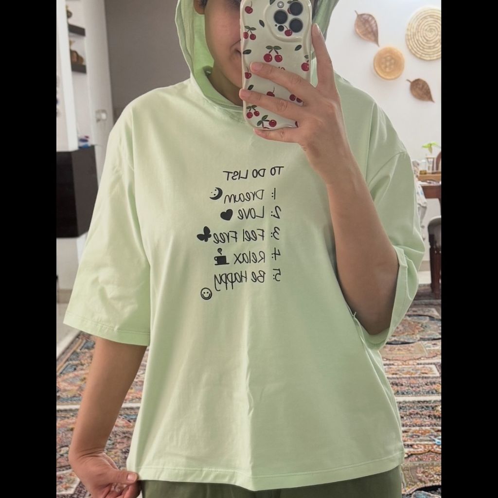 قیمت تیشرت باکسی کلاهدار