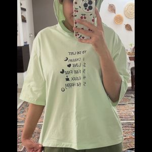 قیمت تیشرت باکسی کلاهدار