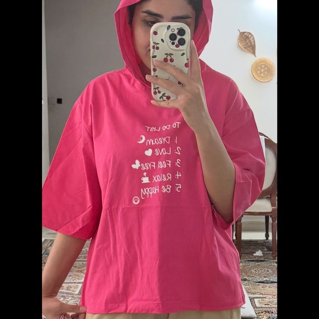 قیمت تیشرت باکسی کلاهدار