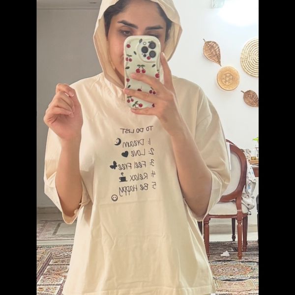 تیشرت باکسی کلاهدار