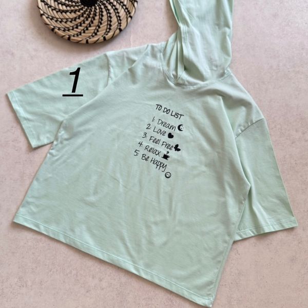 تیشرت باکسی کلاهدار