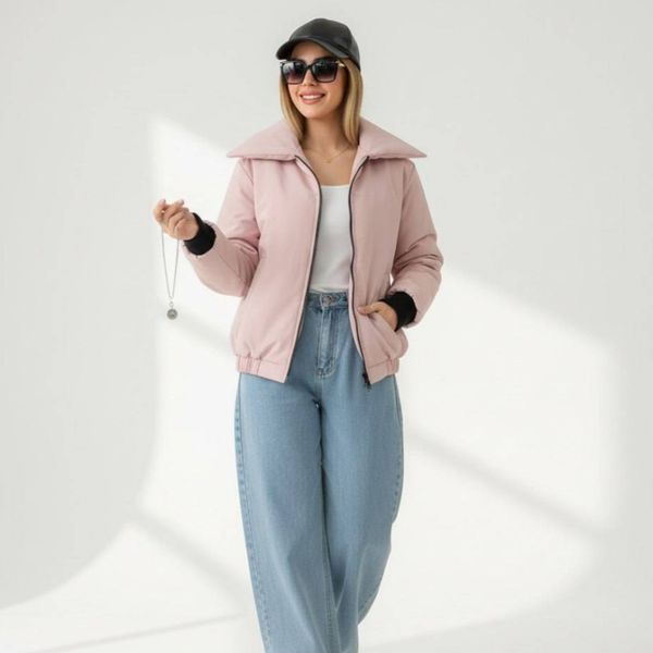 کاپشن کوتاه کراپی زنانه ودخترانه