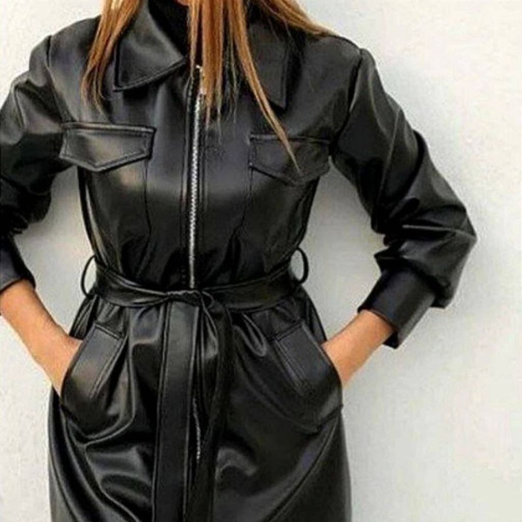 خرید انلاین مانتو چرم یاشین