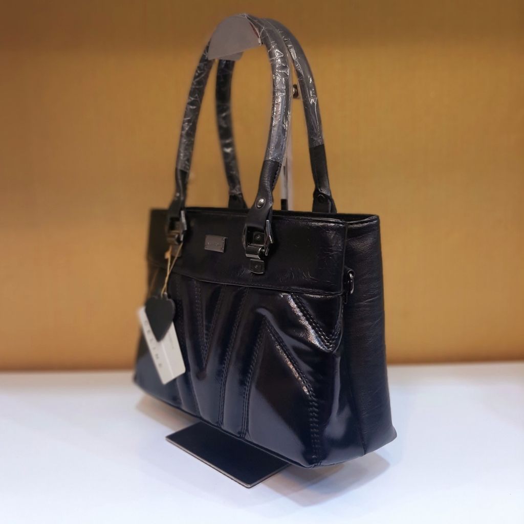 قیمت کیف زنانه چرمی مشکی دو زیپ