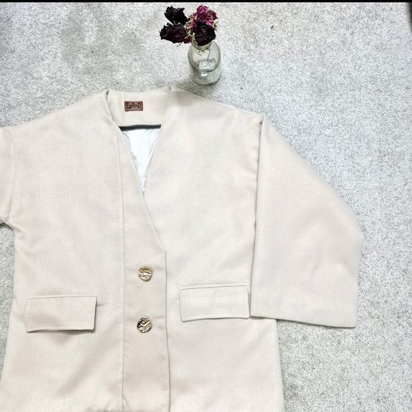 پالتو کوتاه کرم زنانه آستردار