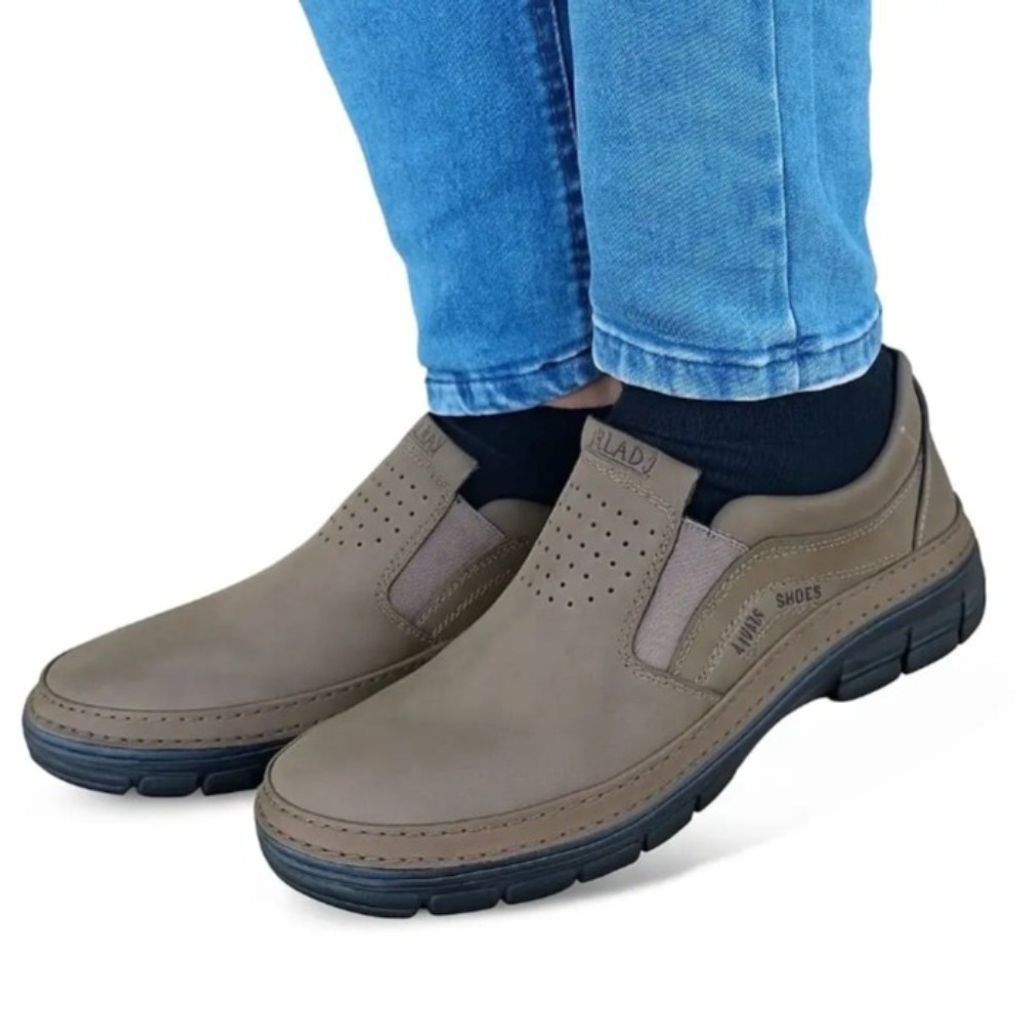 مشخصات کفش مردانه مناسب استفاده روزمره رنگ سدری مدل کشی سایز 40 تا 44