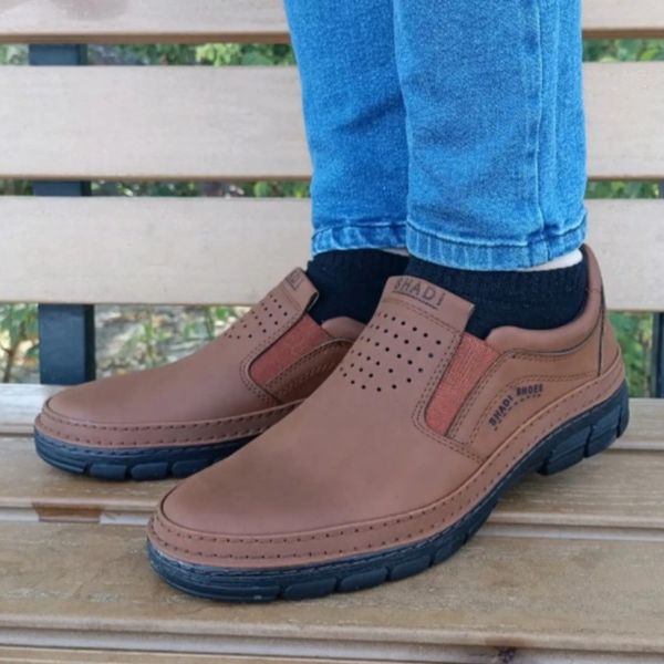 کفش مردانه روزمره رنگ حنایی مدل کشی سایز 40 تا 44