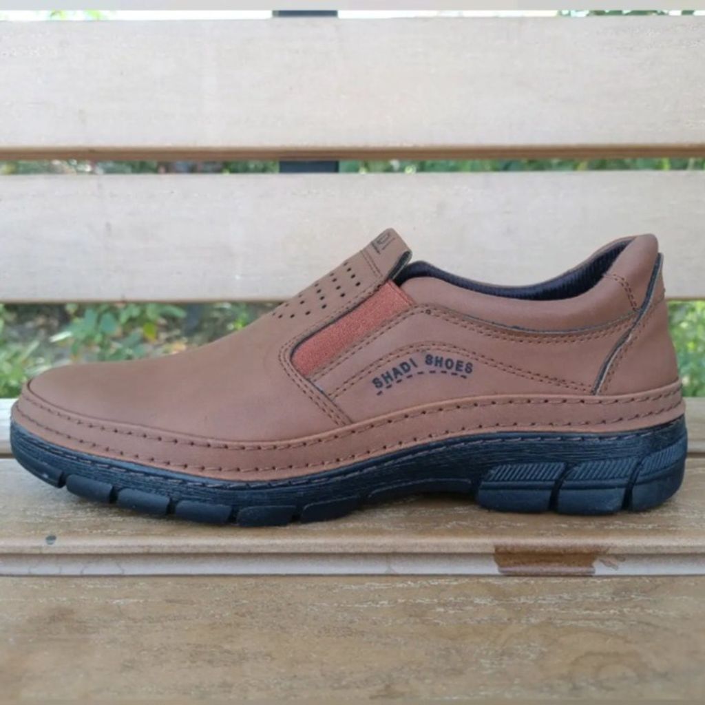 قیمت ارزان کفش مردانه روزمره رنگ حنایی مدل کشی سایز 40 تا 44