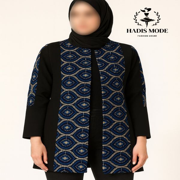 کت کرپ سوزندوزی مخمل مدل فلور