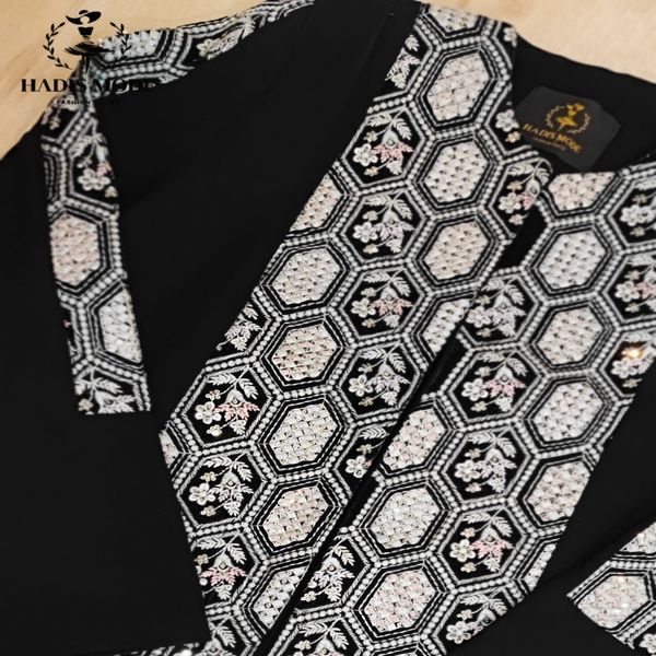 کت کرپ سوزندوزی مخمل مدل لادن