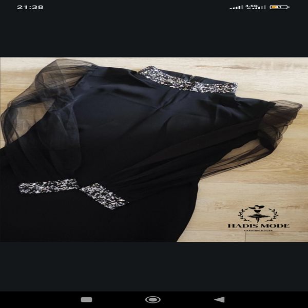 پیراهن مشکی زنانه دخترانه یقه سواروسکی