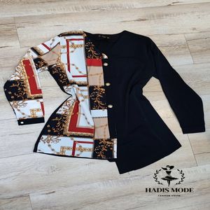 خرید اینترنتی قیمت شومیز زنانه طرحدار الیزه جلو بسته