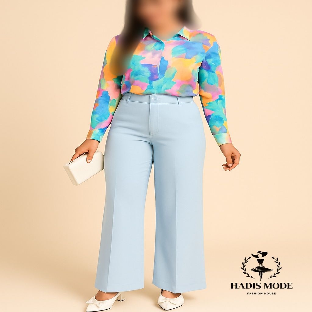 خرید اینترنتی قیمت شلوار نیم بگ زنانه دخترانه کرپ کره 40 تا 48