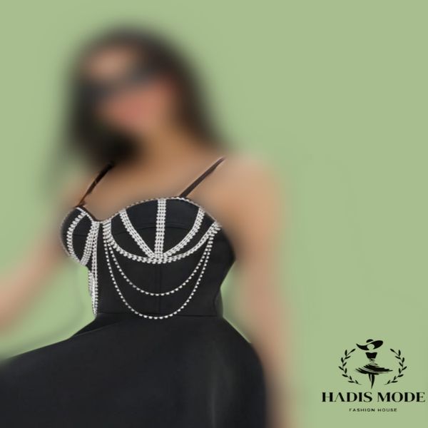 تاپلکس مجلسی زنانه دخترانه نگین ریسه ای ترک