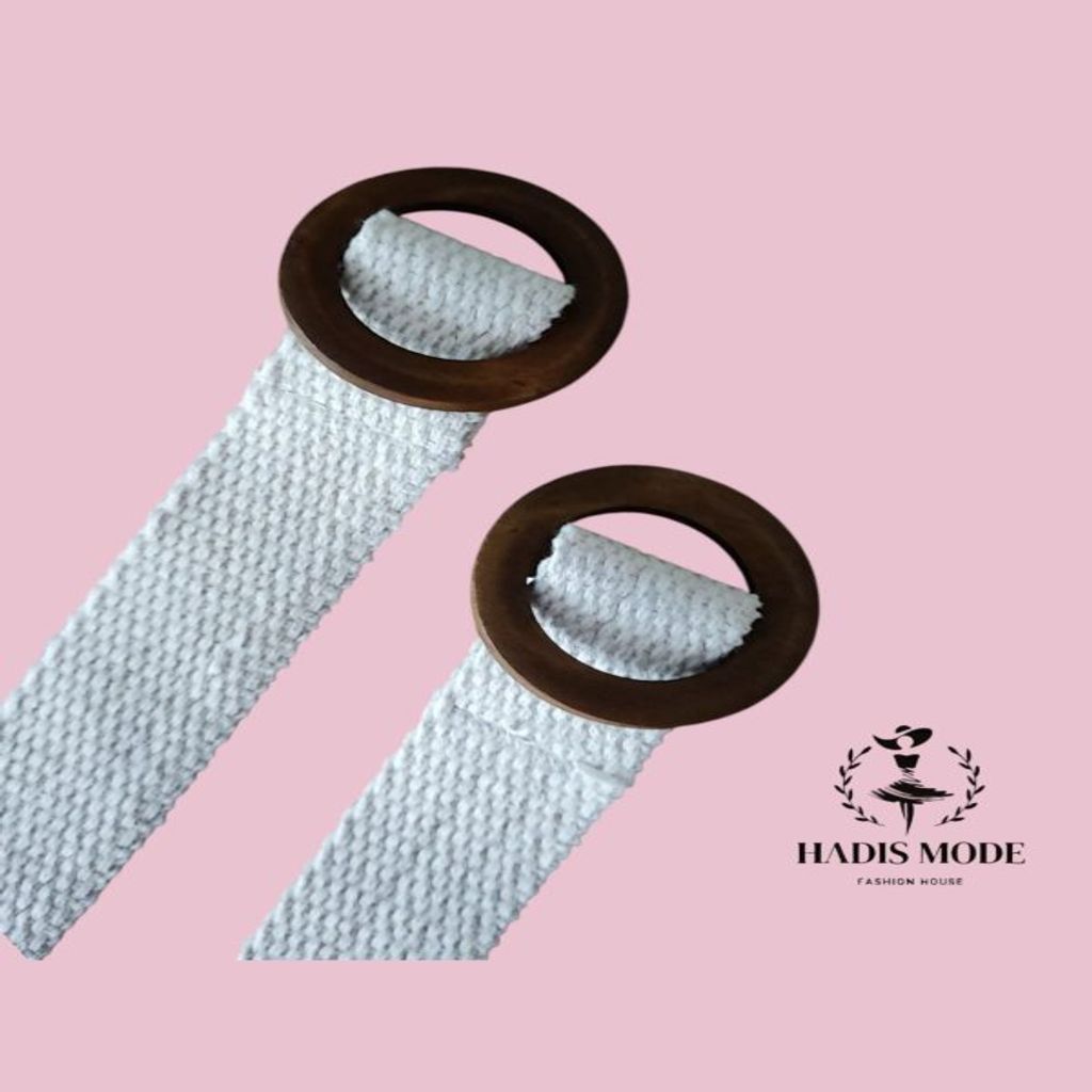 خرید اینترنتی قیمت کمربند زنانه کنفی پنبه سگک چوبی