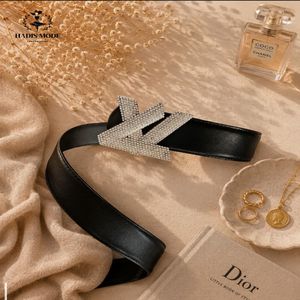 خرید اینترنتی قیمت کمربند زنانه دخترانه سگک وارداتی لویی ویتون دور دوخت پرکار نگینی
