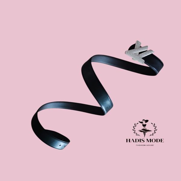 کمربند زنانه لویی ویتون دور دوخت پرکار نگینی