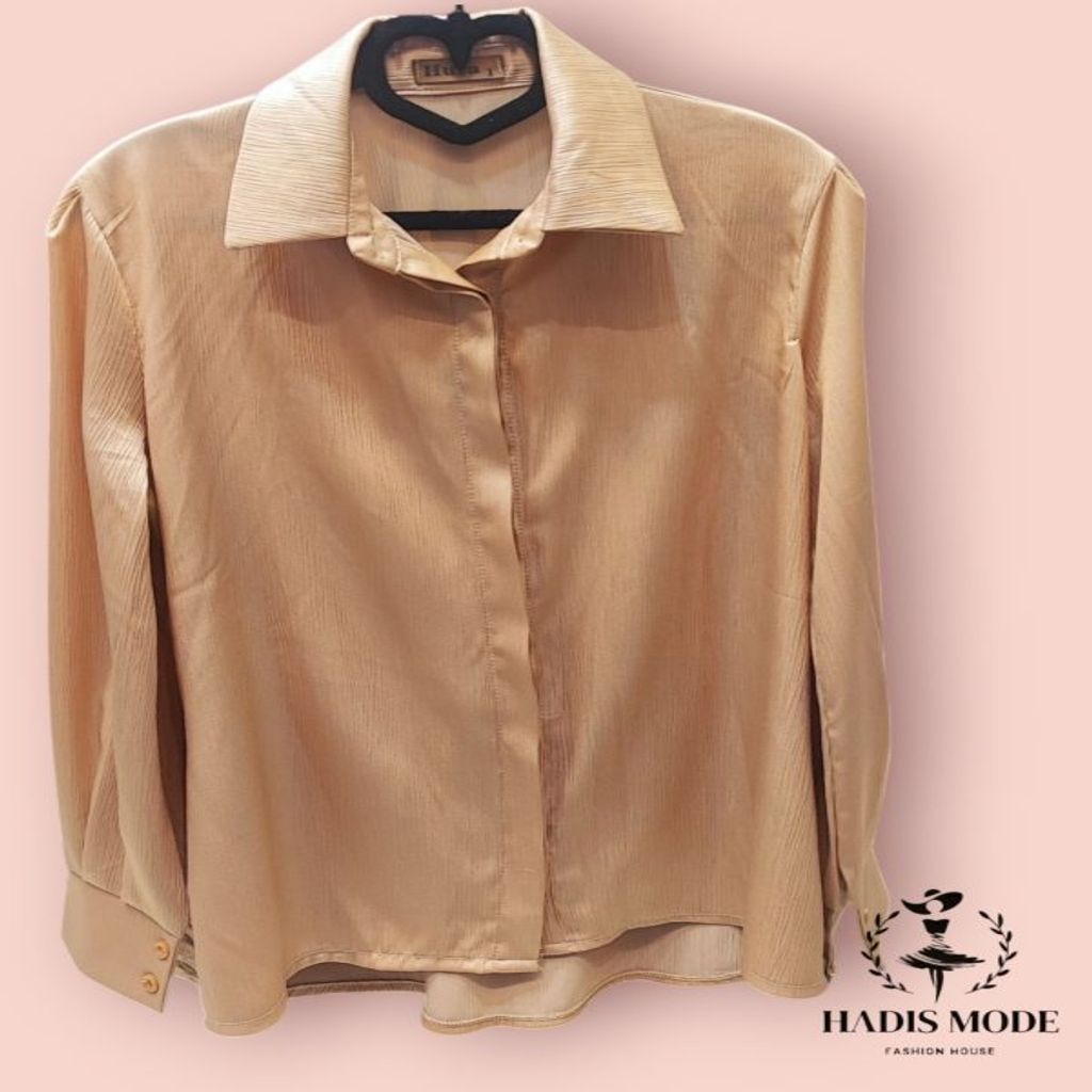 خرید اینترنتی قیمت شومیز زنانه یقه مردانه ساتن فیورا