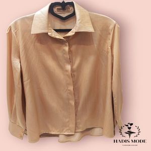 خرید اینترنتی قیمت شومیز زنانه یقه مردانه ساتن فیورا