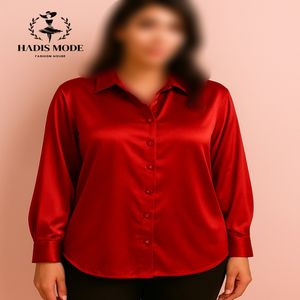 خرید اینترنتی قیمت شومیز زنانه یقه مردانه ساتن فیورا