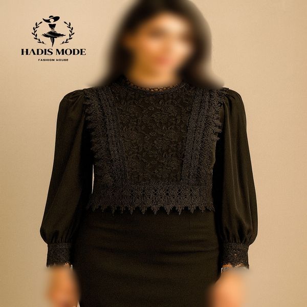 شومیز زنانه دانتل آستین توری