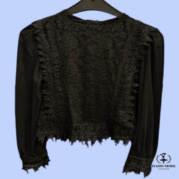 شومیز زنانه دانتل آستین توری