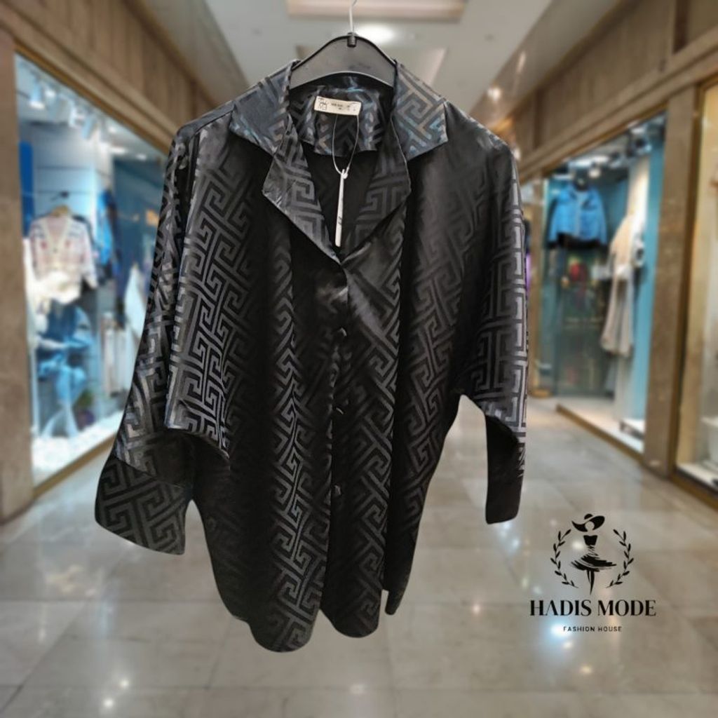 خرید اینترنتی قیمت شومیز ساتن یقه انگلیسی کیمونو