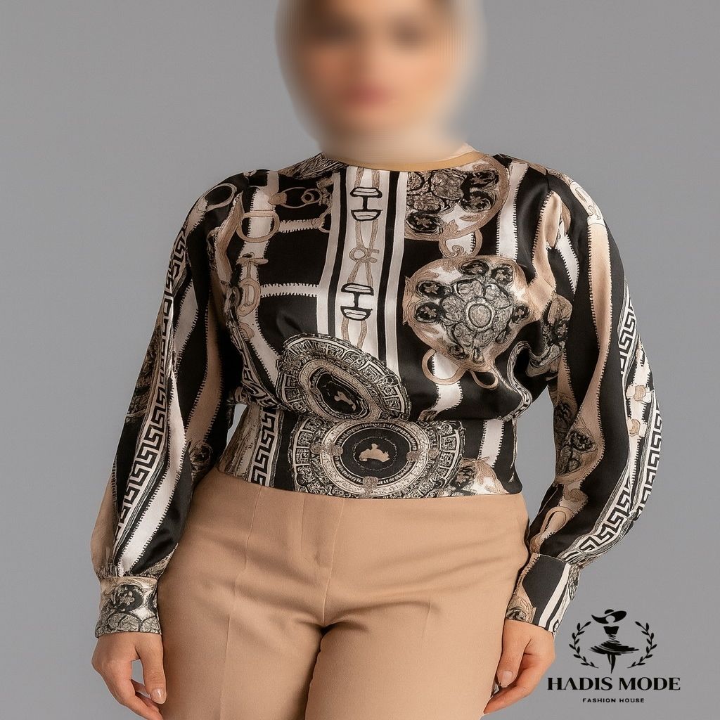 خرید اینترنتی قیمت شومیز ساتن ابریشم ورساچه