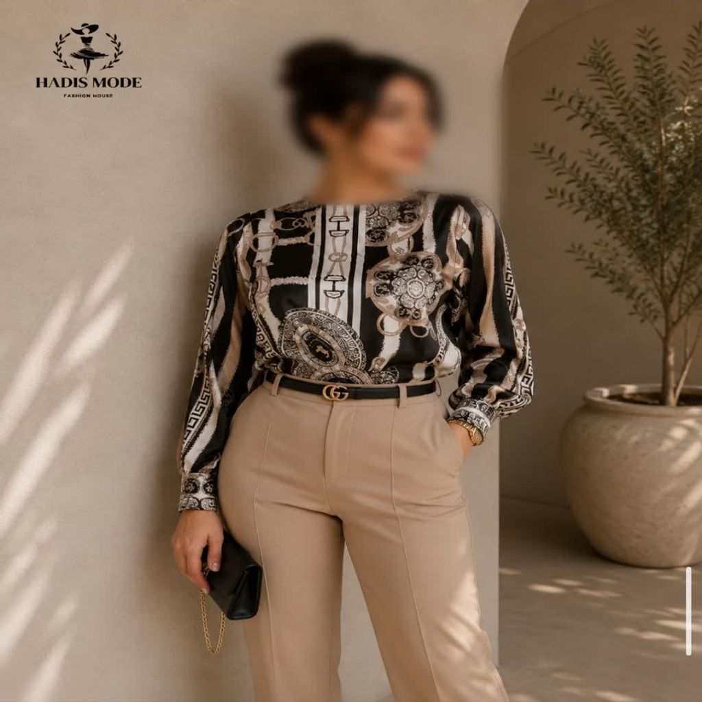 خرید اینترنتی قیمت شومیز مجلسی دخترانه زنانه ساتن ابریشم ورساچه