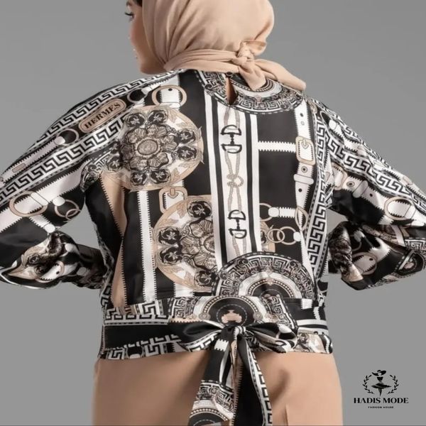 شومیز ساتن ابریشم ورساچه