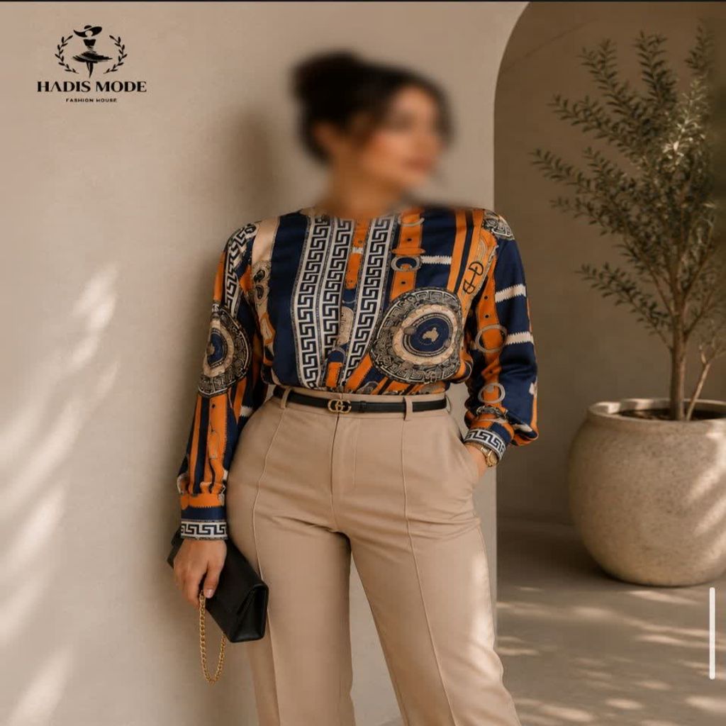 خرید اینترنتی قیمت شومیز مجلسی دخترانه زنانه ساتن ابریشم ورساچه