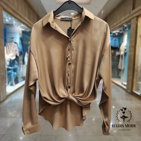 شومیز زنانه ساتن ژولیت گره ای