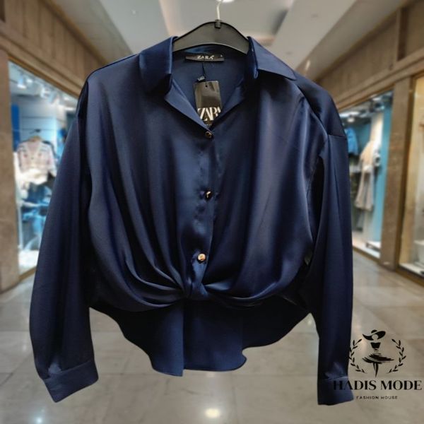 شومیز زنانه ساتن ژولیت گره ای