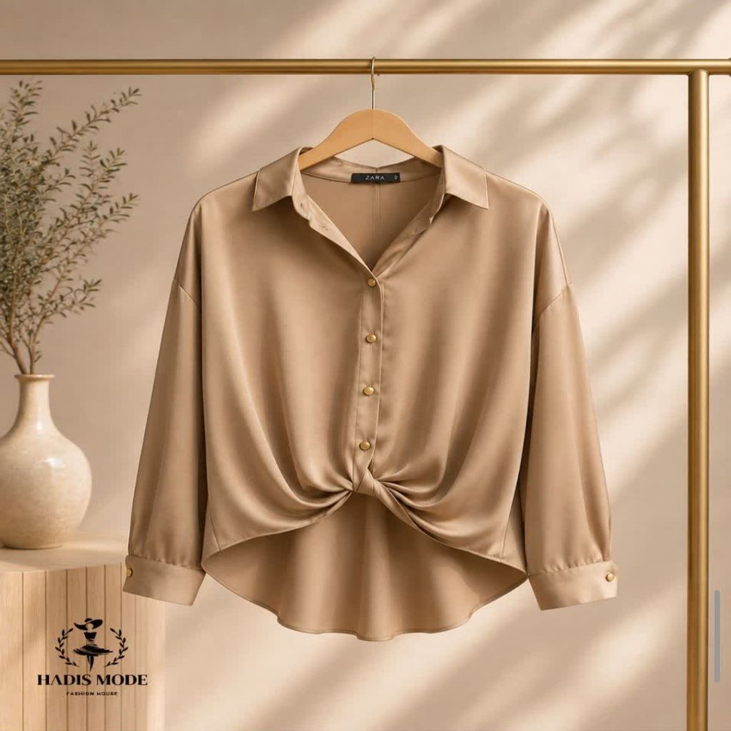 خرید اینترنتی قیمت شومیز مجلسی دخترانه زنانه ساتن ژولیت گره ای