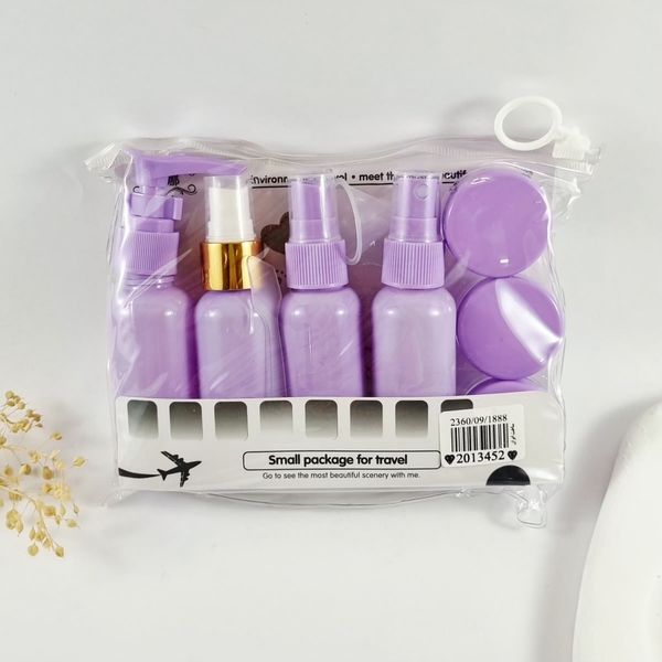 ست مسافرتی بهداشتی قابل حمل – بطری‌های کوچک برای شامپو، کرم و اسپری