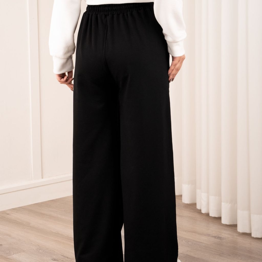 فروش اینترنتی شلوار بگ مشکی دو خط پاد