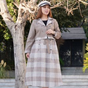 خرید آنلاین کت و دامن پیچازی پاییزه طوسی شیک زنانه و دخترانه