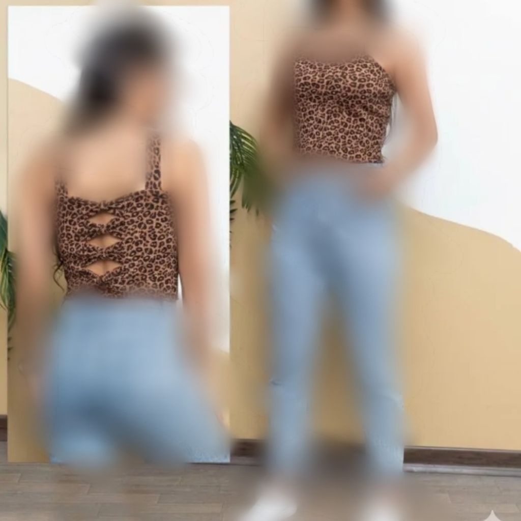 خرید اینترنتی کراپ تاپ پلنگی