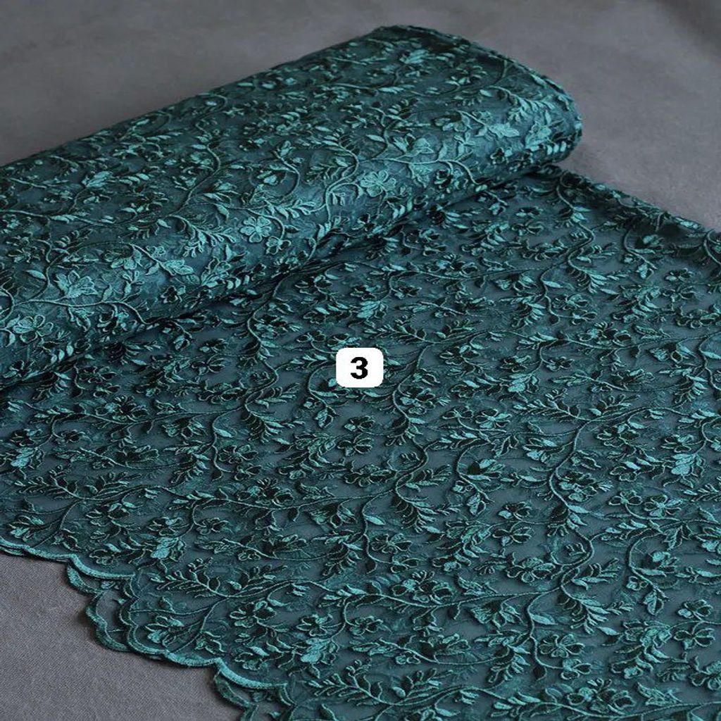 خرید اینترنتی قیمت پارچه دانتل داماس 1226 - رنگ 3